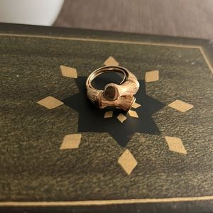 Gold tone bamboo ring